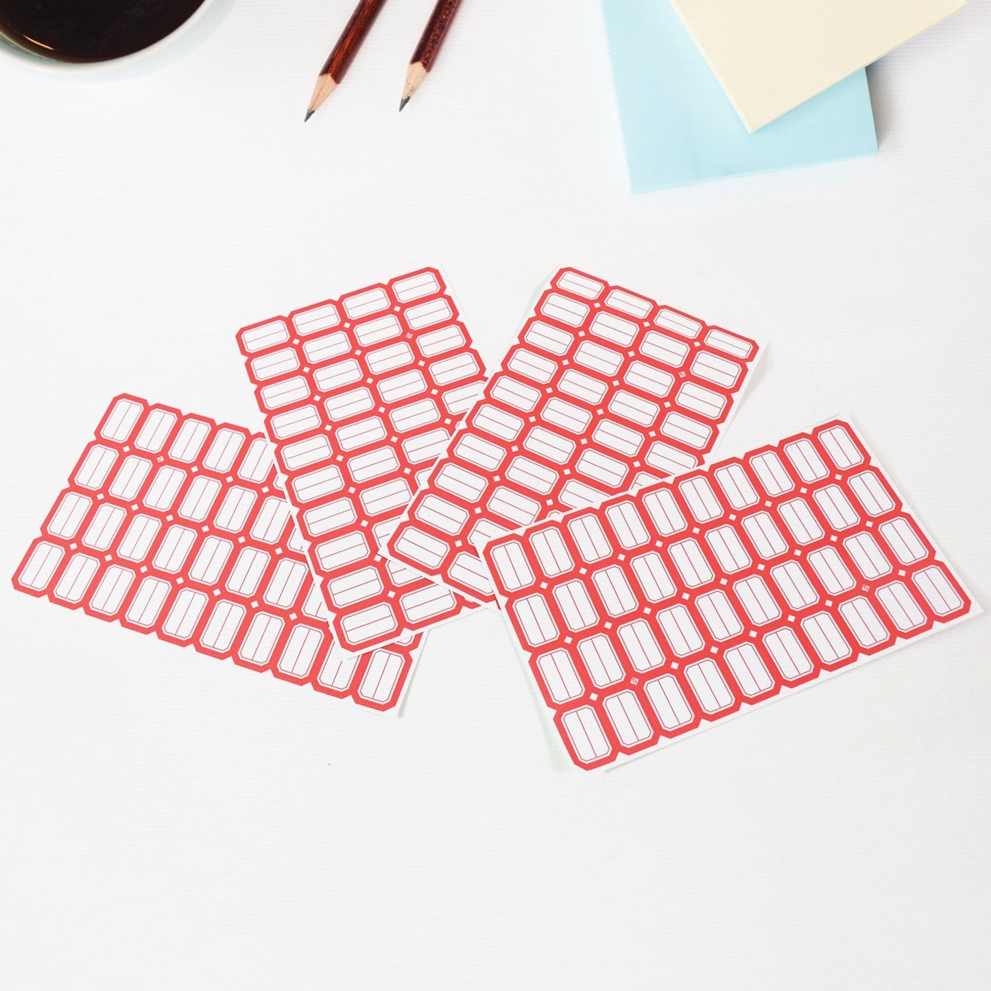 Multipurpose Writable Blank Label Sticker Sheets (1 Sheet) Signature Kart