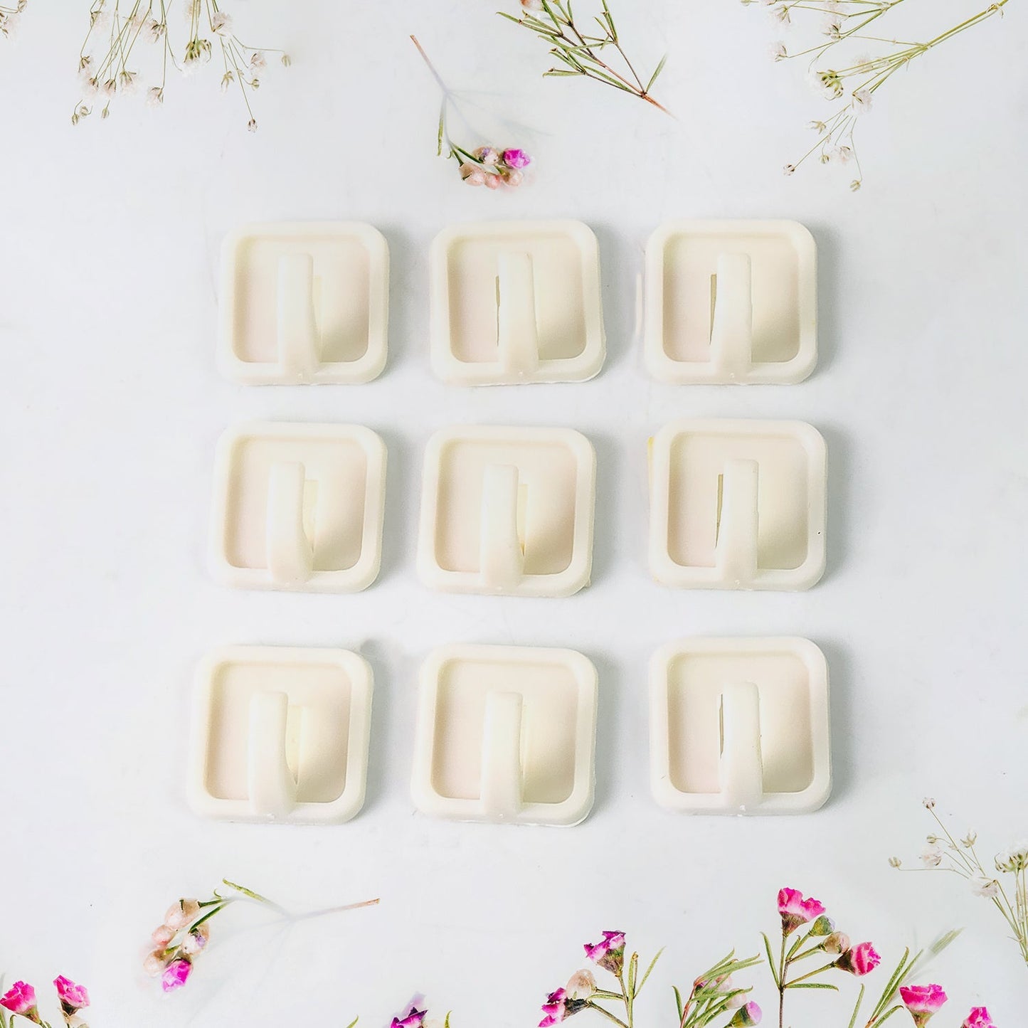 Adhesive Hooks for Wall Hanging Clothes Strong Adhesive Hooks (9 pcs Set) Signaturekarts