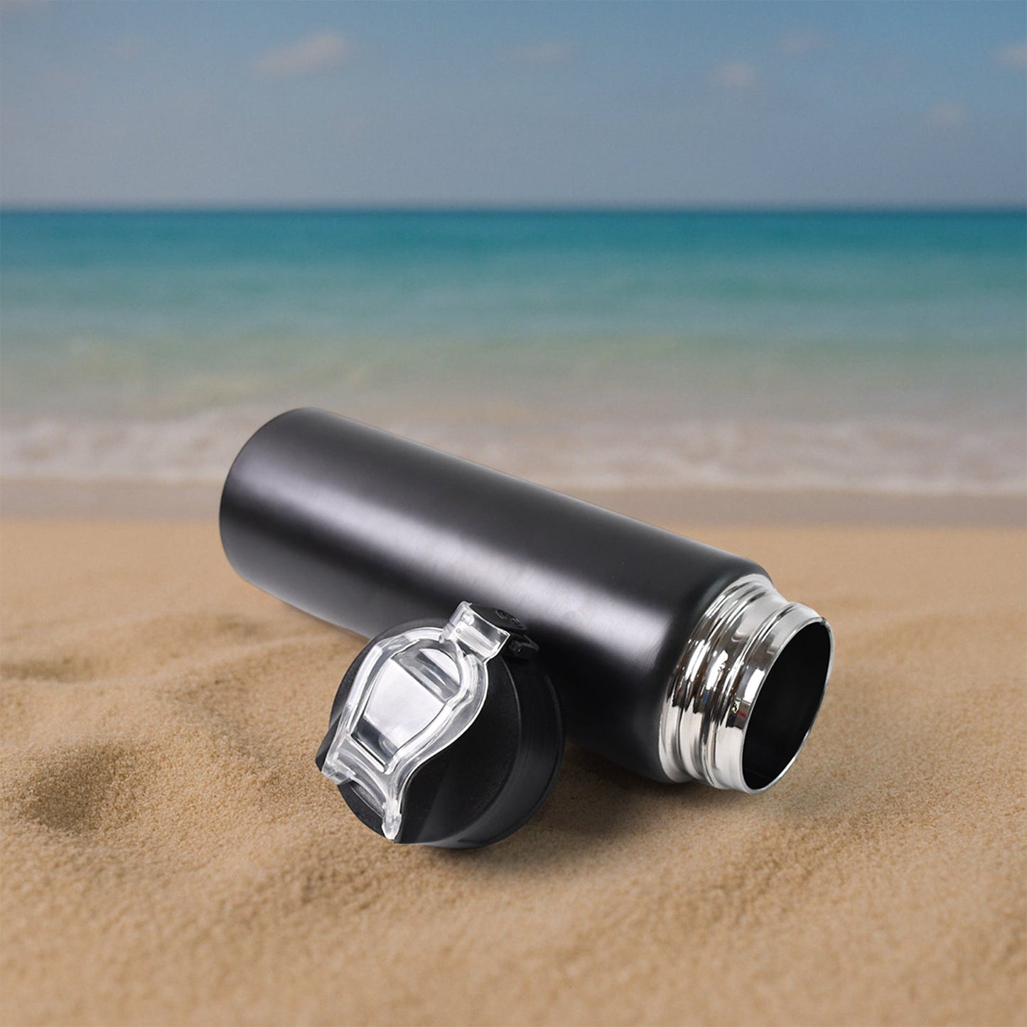 Stainless Steel Sports Water Bottle (Approx 500ML) Signature kart