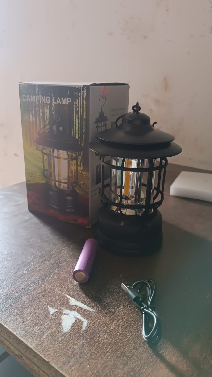 LED Camping Lante Light Retro Style Lighting Battery Type-c Rechargeable (1 Pc) Signaturekarts