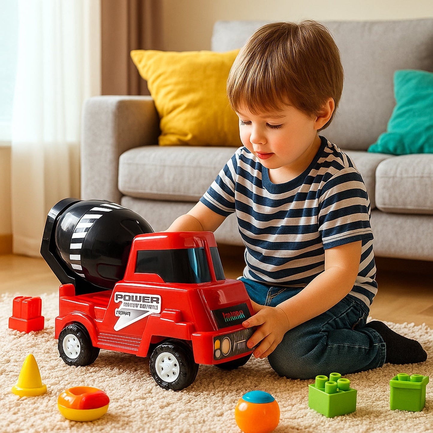 Funwoods Kids Power Cement Mixture Toy Truck - (1 Pc) signaturekarts
