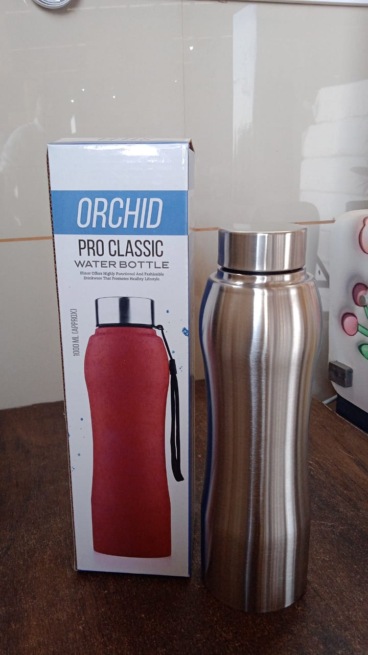Stainless Steel Double Wall Vacuum-Insulated Drink Water Bottle (1000 ML Approx) Signature kart