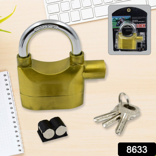 Security Alarm Metallic Lock System with 3 Keys (1 Set / Mix Color) Signaturekarts