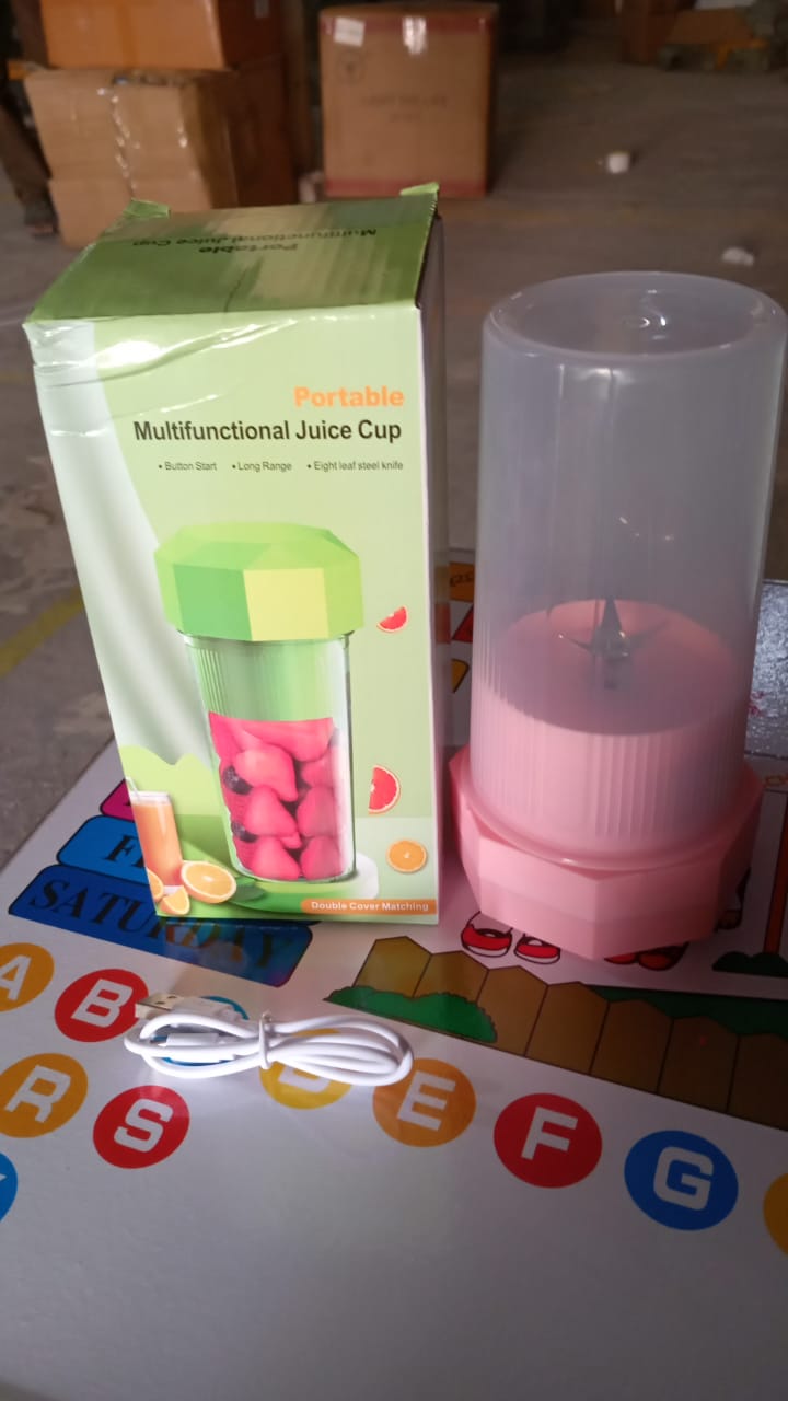 Portable Multifunctional Electric Juicer Cup, USB Juice Maker 6 blade (350 ML) signaturekarts
