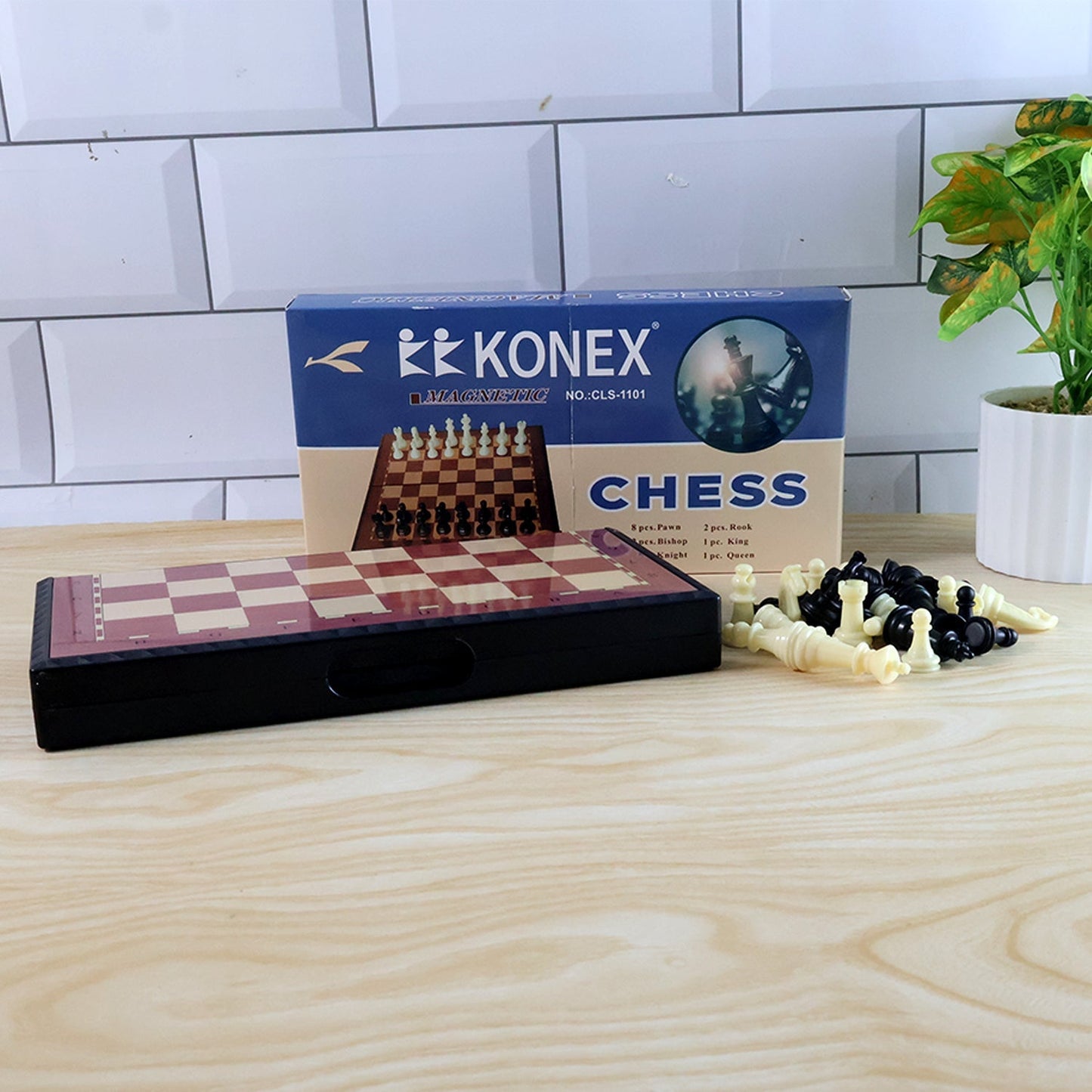 Foldable Magnetic Chess Board Game Set (24 x 24 Cm) signaturekarts