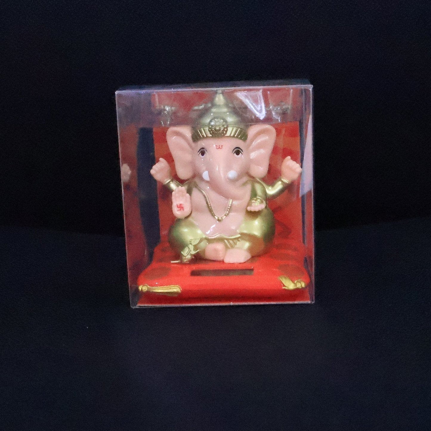 Decorative Medium Lord Ganesh Idol Decorative Statue with Solar-Powered Base (1 Pc) signaturekarts
