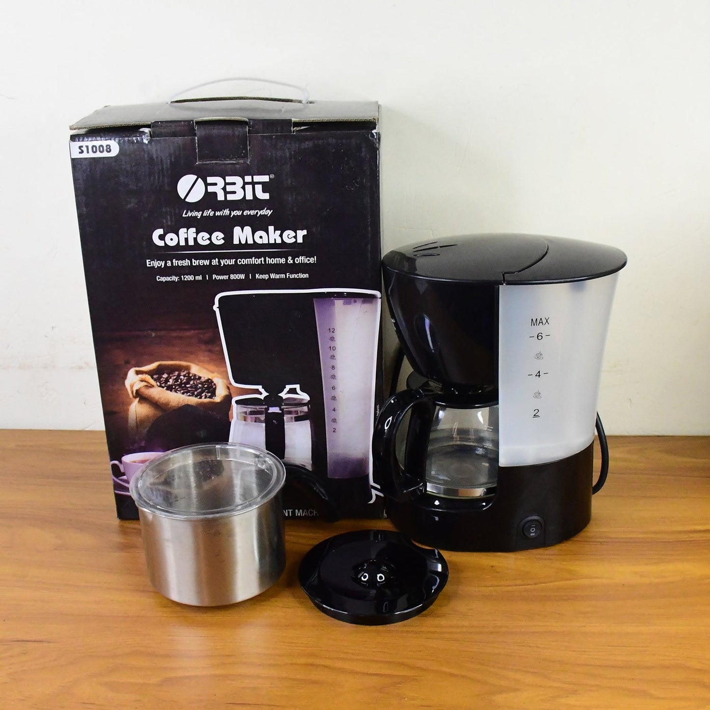 Orbit Automatic Drip Coffee Maker - 800w with 1200ML Capacity signaturekarts