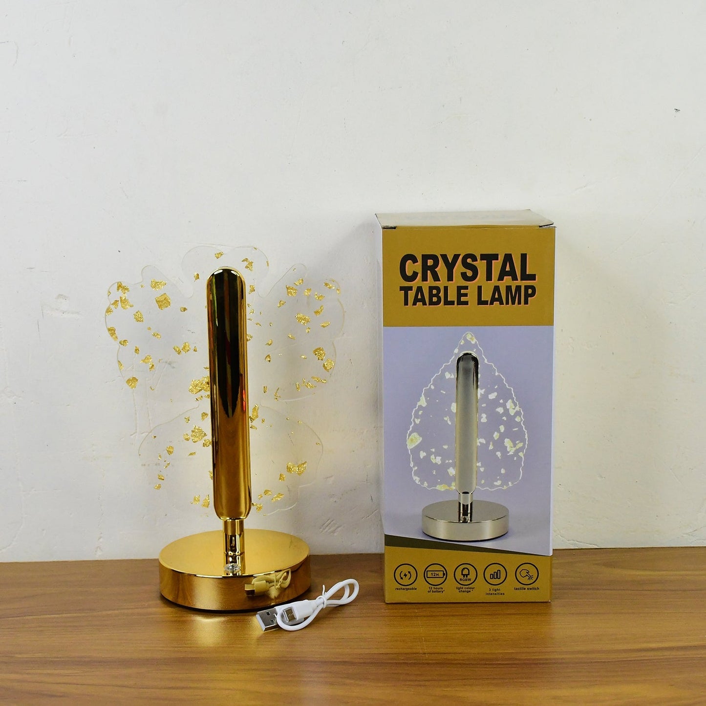 Luxury Golden Crystal LED Table Lamp (1 Pc) signaturekarts