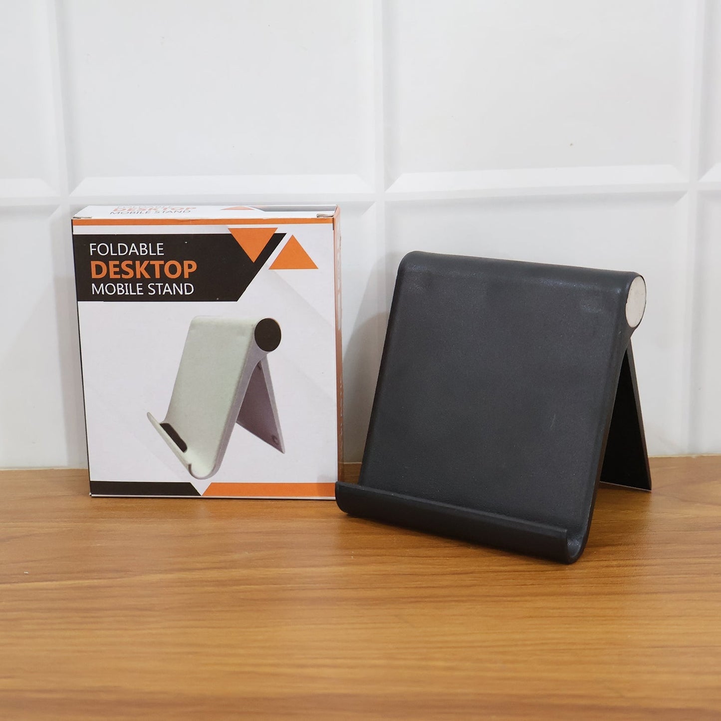 Plastic Foldable Desktop Mobile Stand (1 Pc / Black) The Morsignaturekarts