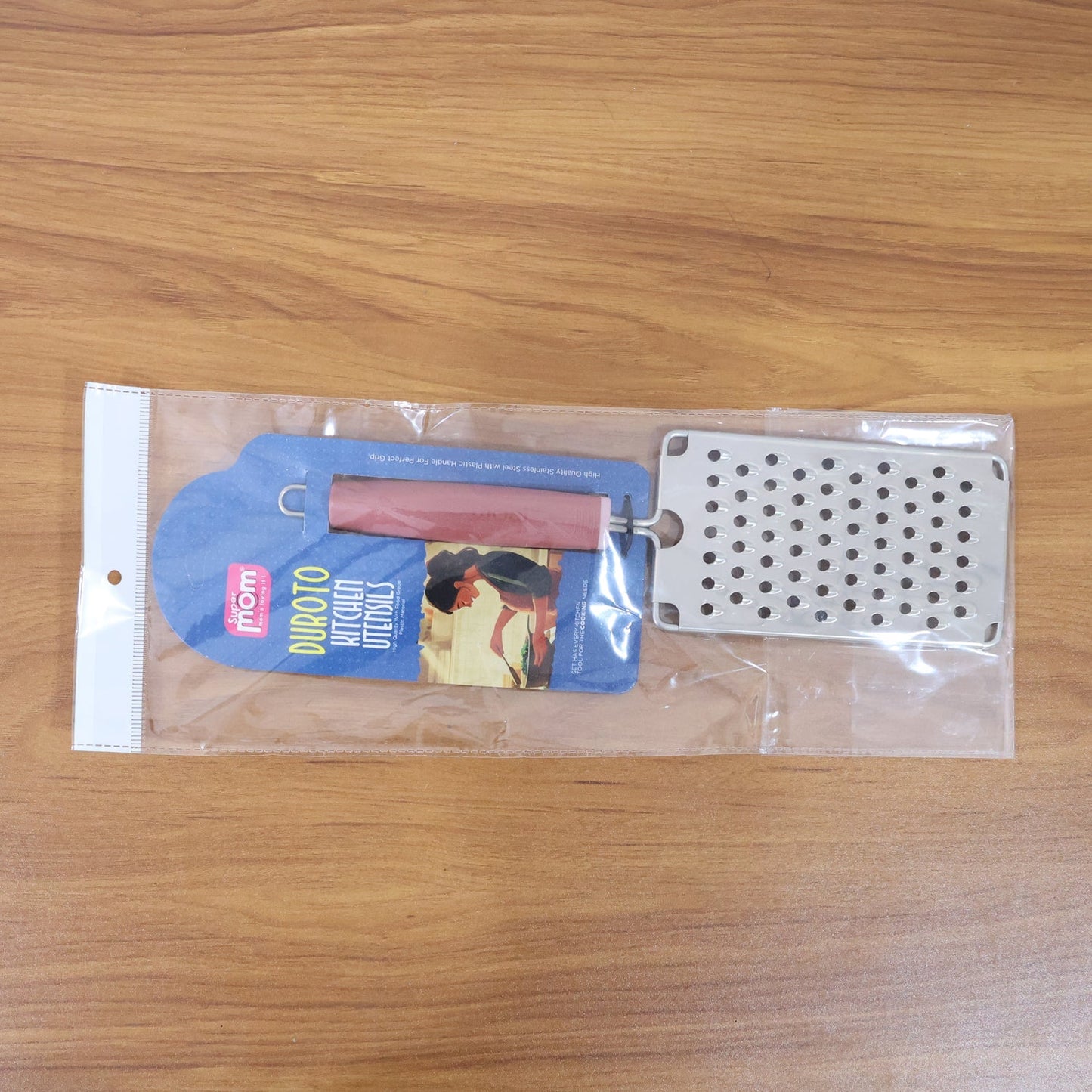 Supermom Stainless Steel Vegetable & Cheese Grater with Soft Grip Handle (1 Pc) signaturekarts