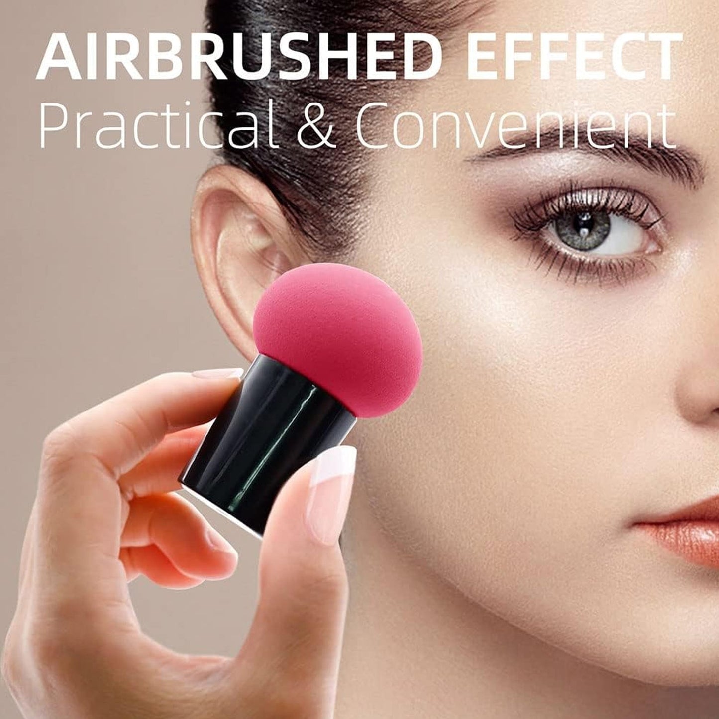 Professional Makeup Sponge Puff with Handle (1 Pc) signaturekarts