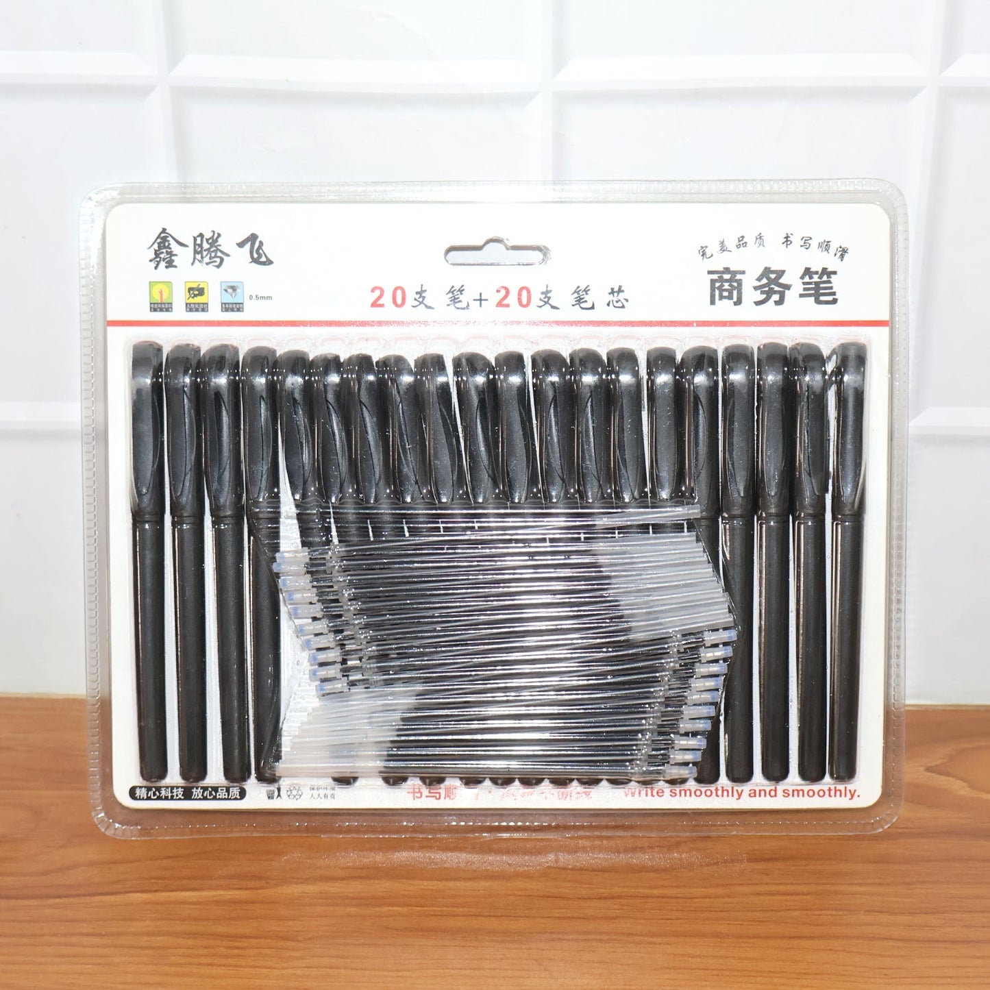 Refillable Black Marker Pen with Extra Ink Refills 20 pieces (1 Set) The Morsignaturekarts