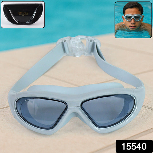 Knx Premium Wide Vision Swimming Goggles With protective hard case (1 Pc) Signature kart