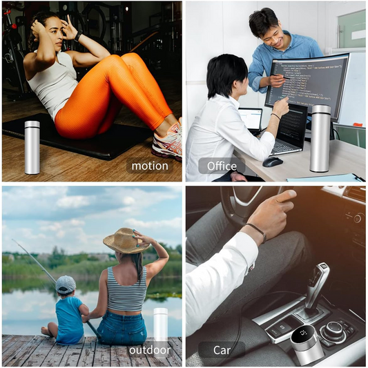 0726 Vacuum Insulated Water Bottle with LED Temperature Display (1 Pc / Multicolor) Signature Kart
