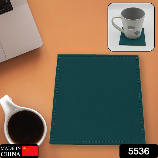 Square Leather Tea Coaster – Durable Dining Table Accessory (1 Pc) signaturekarts