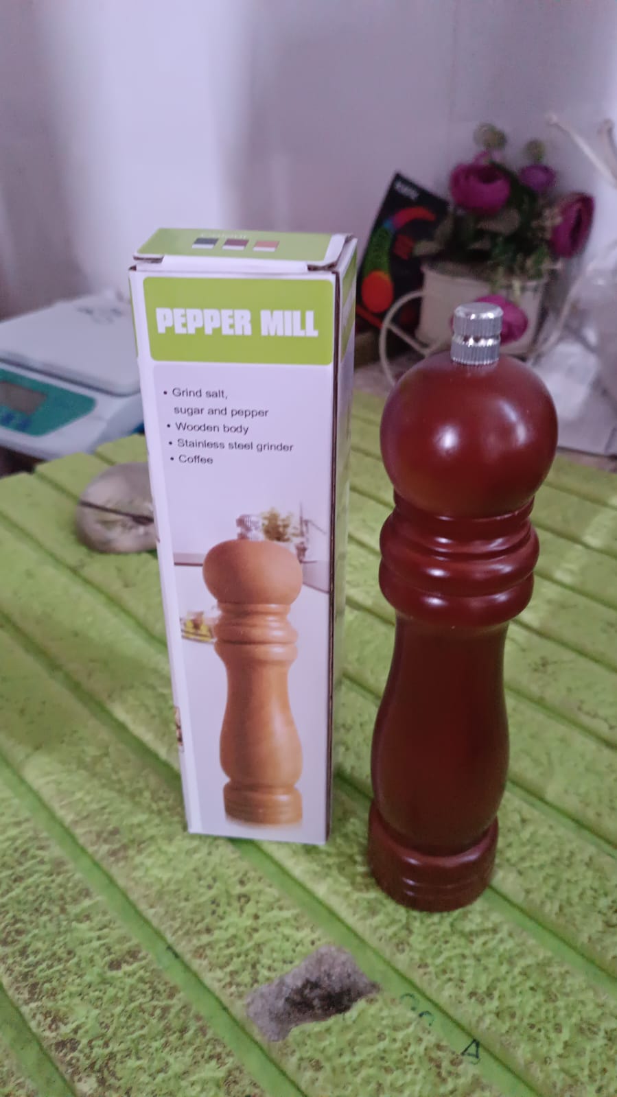 Wooden Pepper Mill 6 inch Tall - Best Pepper Grinder (1 Pc) Signaturekarts
