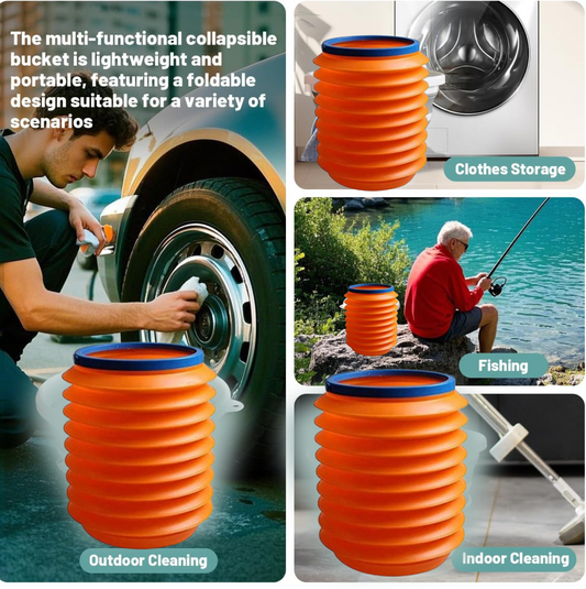 Foldable Storage Bucket – Water Container & Dustbin for Home, Car, Kitchen Signature Kart
