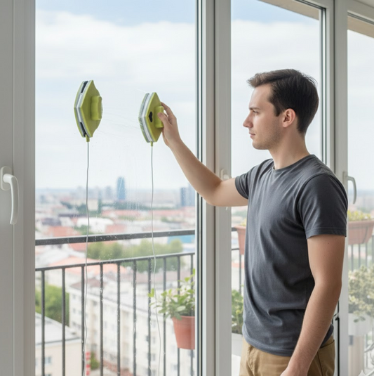 Double face glass cleaner Window Squeegee, Magnetic Window Washing Equipment. Your Brand