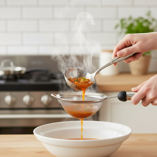 Stainless Steel Soup Juice / Tea Strainer Your Brand