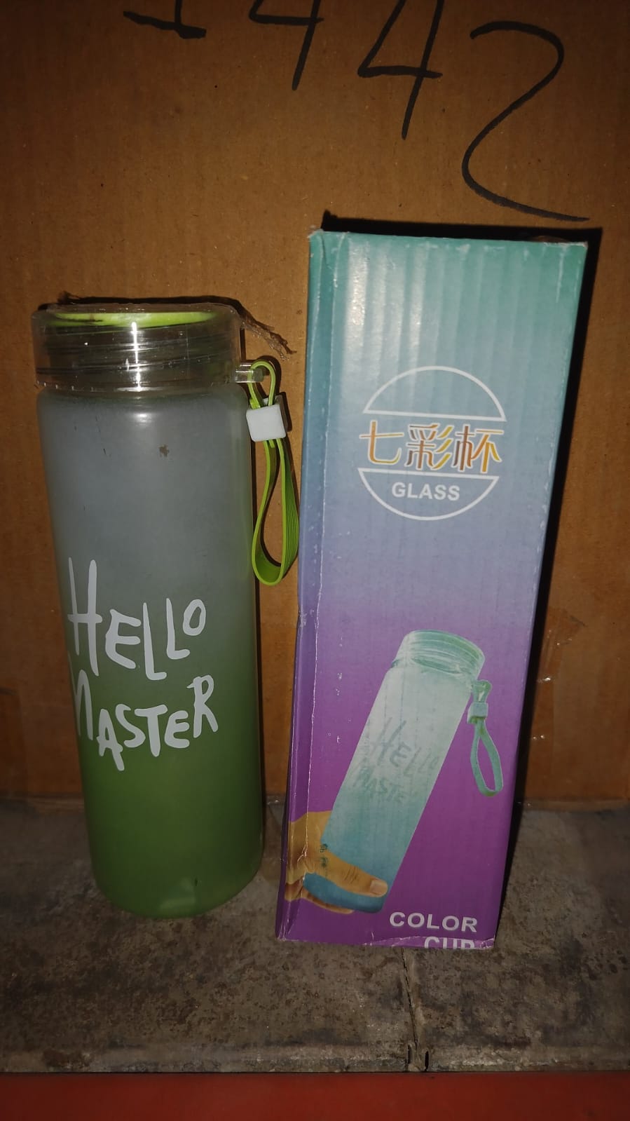 Motivational Glass Water Bottle Colorful portable Water Glass Bottle (350 ML) signaturekarts