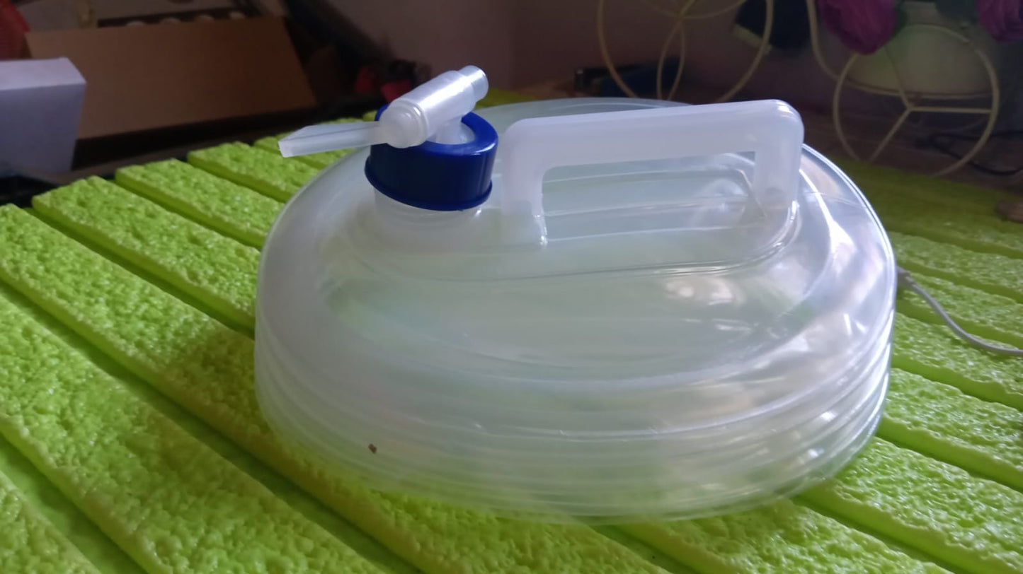 Outdoor Camping Collapsible Water Container with Carry Handle & Tap Valve signaturekarts