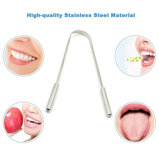 Tongue Cleaner For Kids & Adults | Tongue Scraper For Bad Breath, Maintain Oral Hygiene for Daily Use | for Fresh Breath & Bacteria Removal | Improved Taste (Steel, Copper, Tongue Cleaner / 1 Pc) signaturekarts