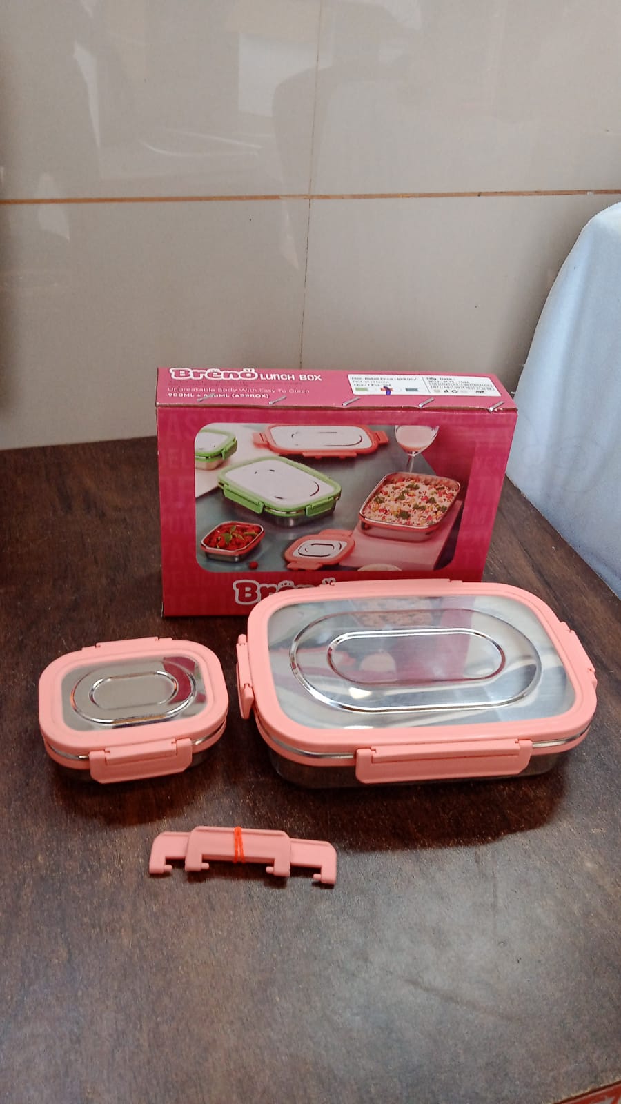 Stainless Steel Leak Proof Air Tight Lunch Boxes (900ML+200ML Approx / 2 Pc Set) Signaturekarts