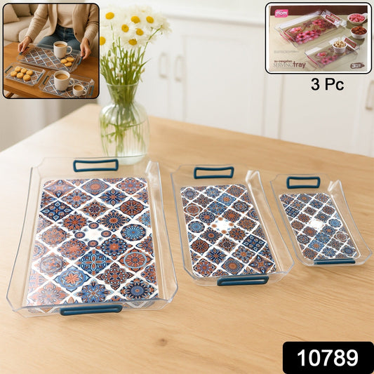 Supermom 3-Piece Multipurpose Serving Tray - (3 Pc / Set) signaturekarts