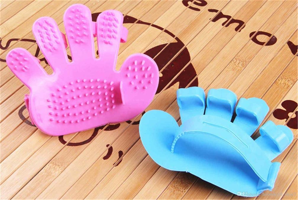 Rubber Pet Cleaning Massaging Grooming Glove Brush signaturekarts