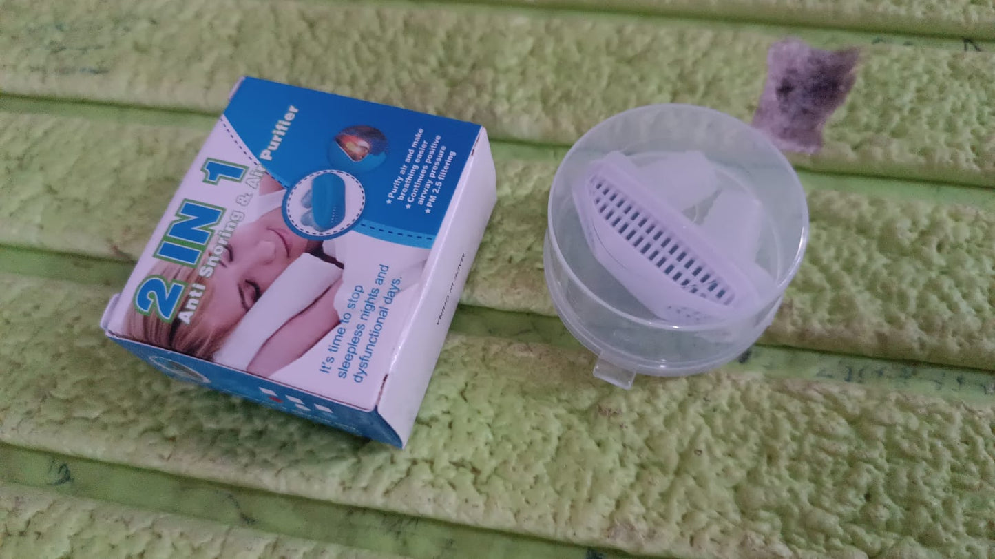 2 in 1 Anti-Snoring & Air Purifier Nose Clip Device (1 Pc / With Plastic Case) Signaturekarts