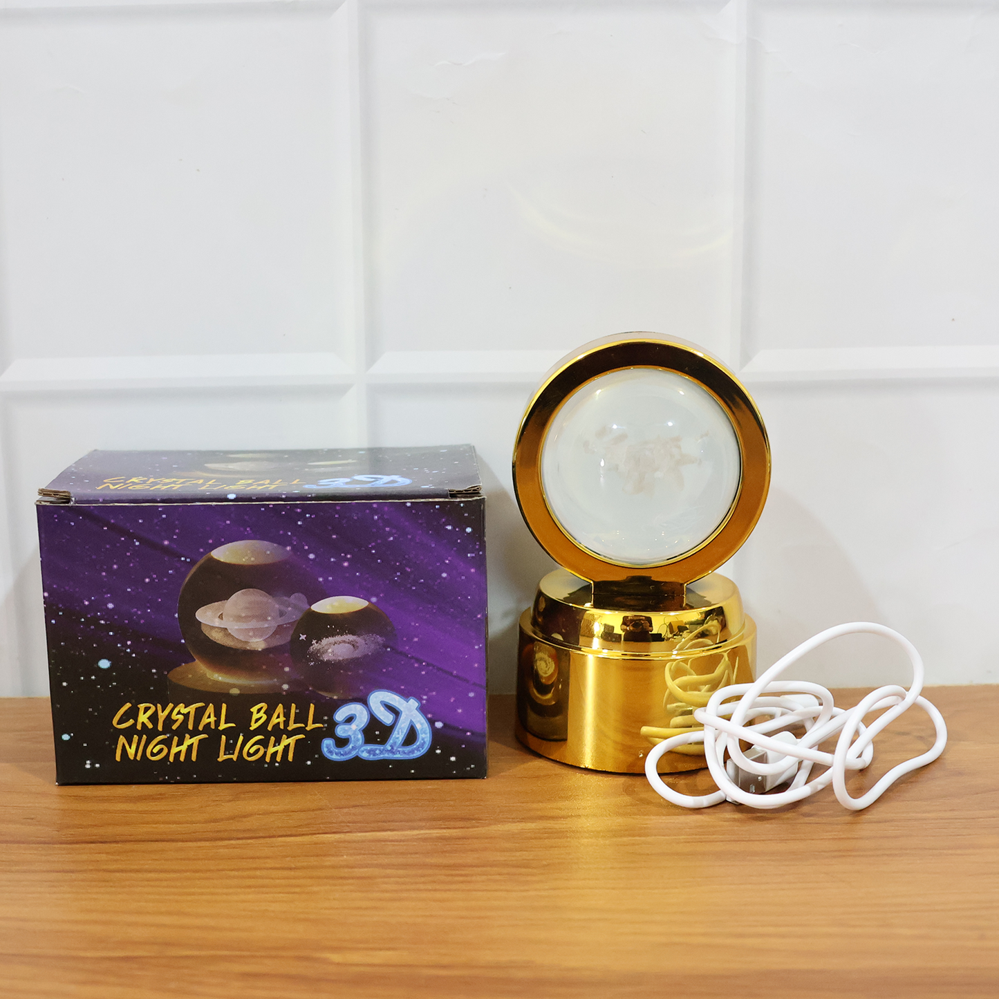 Bajrang Bali 3D Crystal Ball Night Light with LED Illumination (1 Pc) The Morsignaturekarts