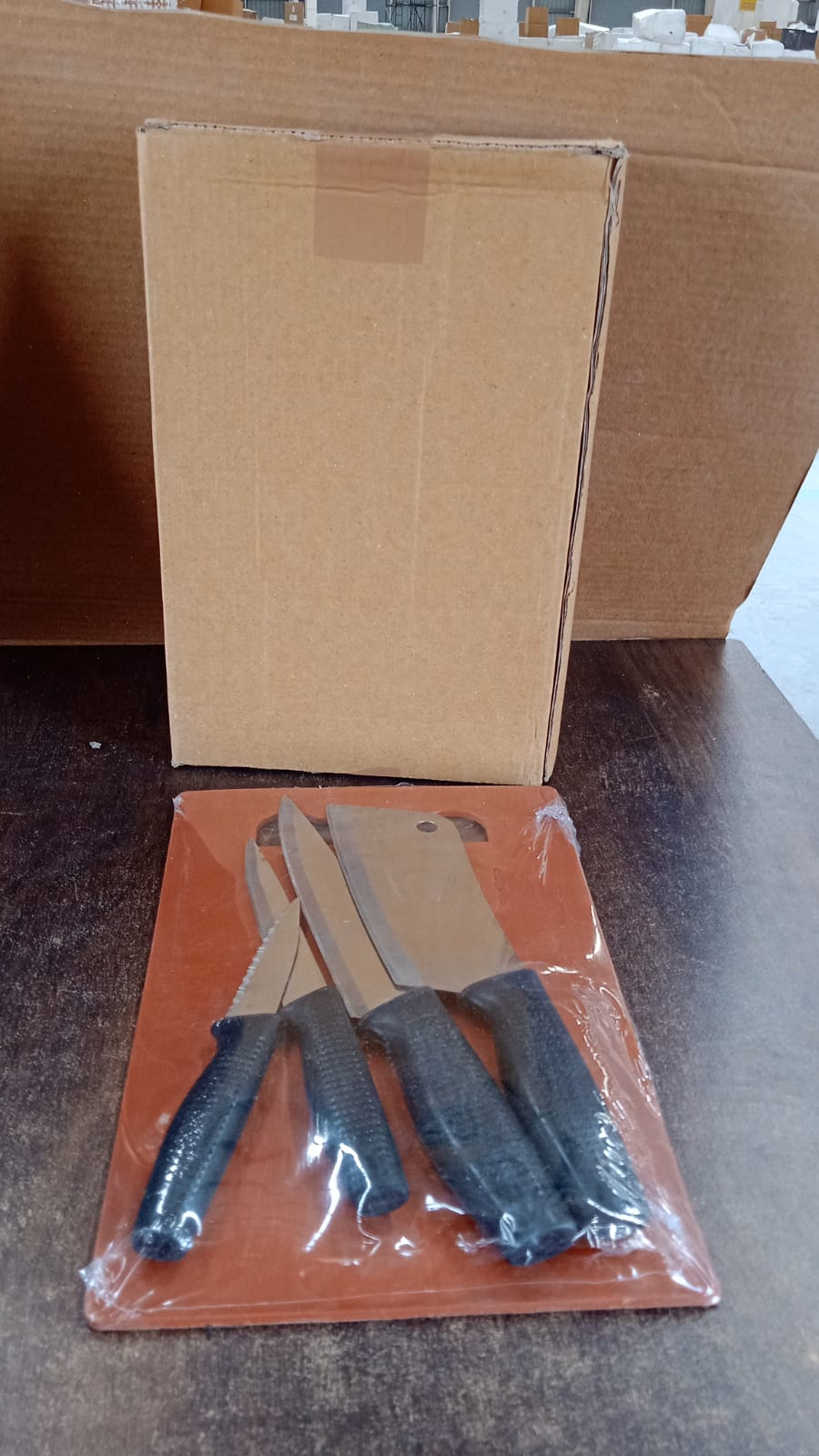 Chopping Board with Knife Set (Pack of 5) Signature kart