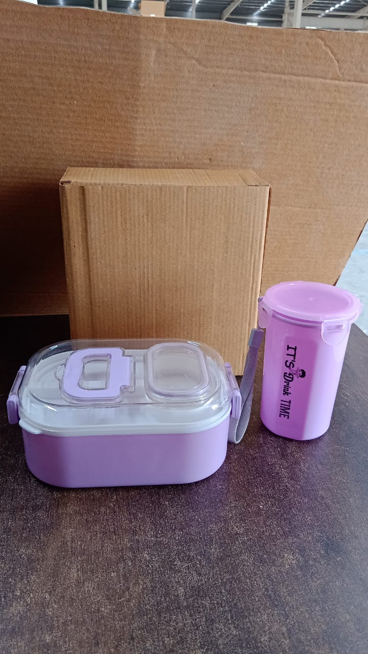 Multi-Functional 1 Set Leakproof Lunch Box with Cutlery & Tumbler Signature Kart