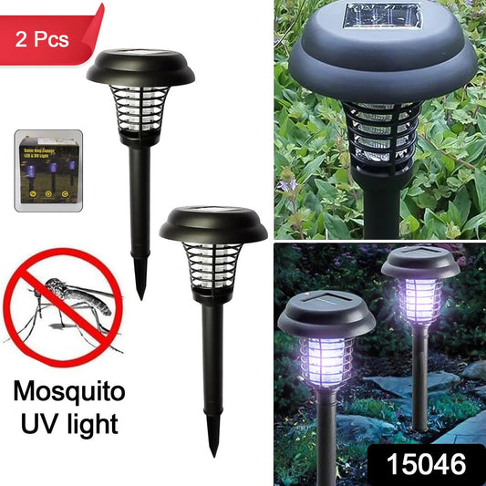 Garden Lighting UV LED Solar Powered LED Mosquito Trap / Bug Zapper (2 Pc) Signaturekarts