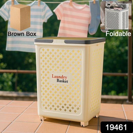 Large Foldable Laundry Basket with Wheels Signature Kart