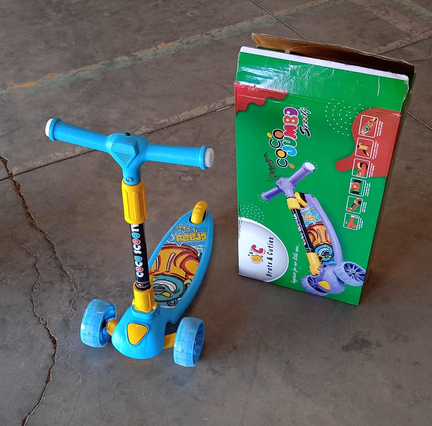 Jumbo Scooter for Kids 2 Wheels Steel Frame Large Foldable & Height Adjustable Signature kart