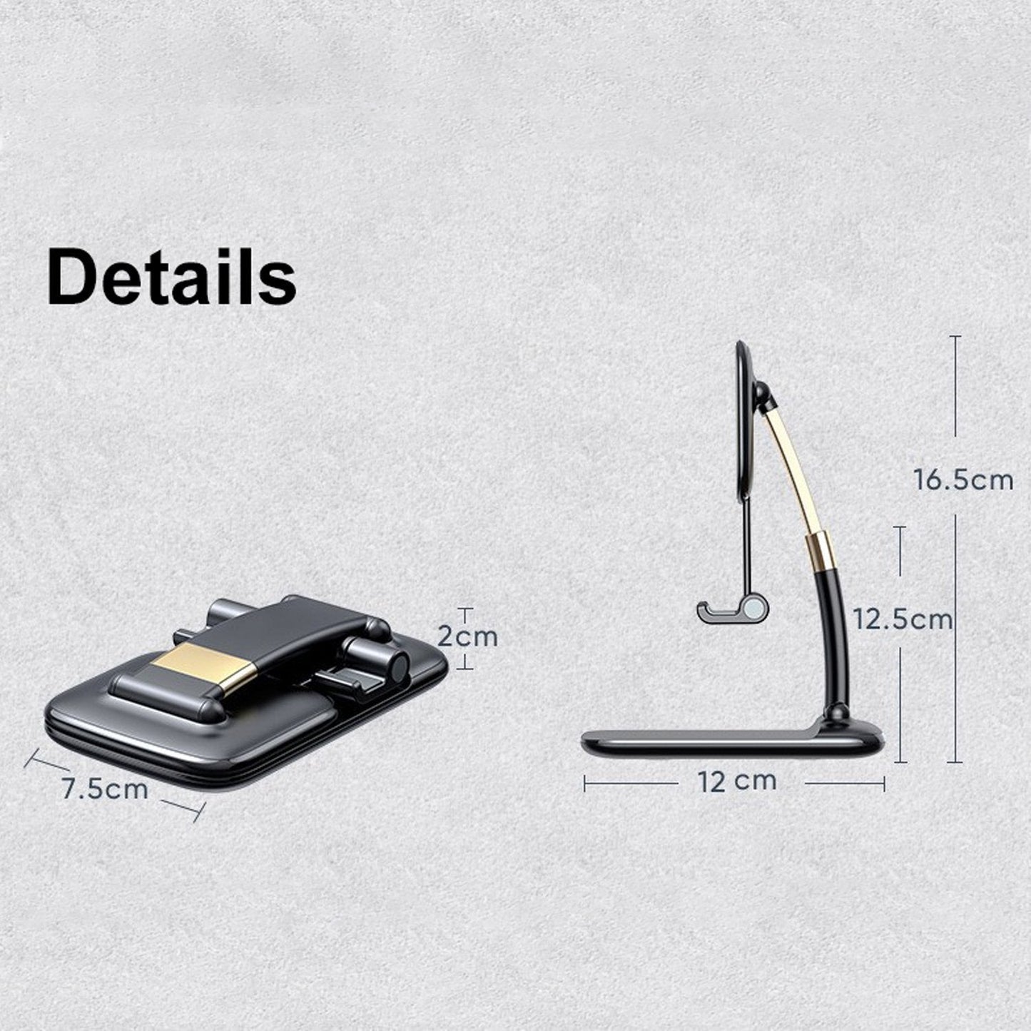 Phone Holder for Table, Foldable Universal Mobile Stand for Desk signaturekarts