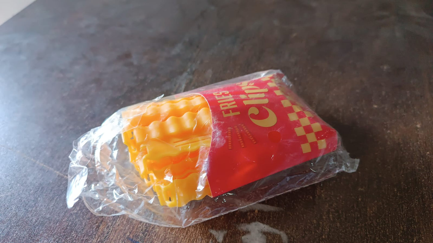 Cute French-Fries-Shaped Bag Clips With in a Magnetic Box (12 Pcs Set) Signaturekarts
