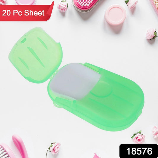 Travel Paper Soap Sheet with Mini Box (20 Sheets in a Pack Approx / Mix Color) Signaturekarts