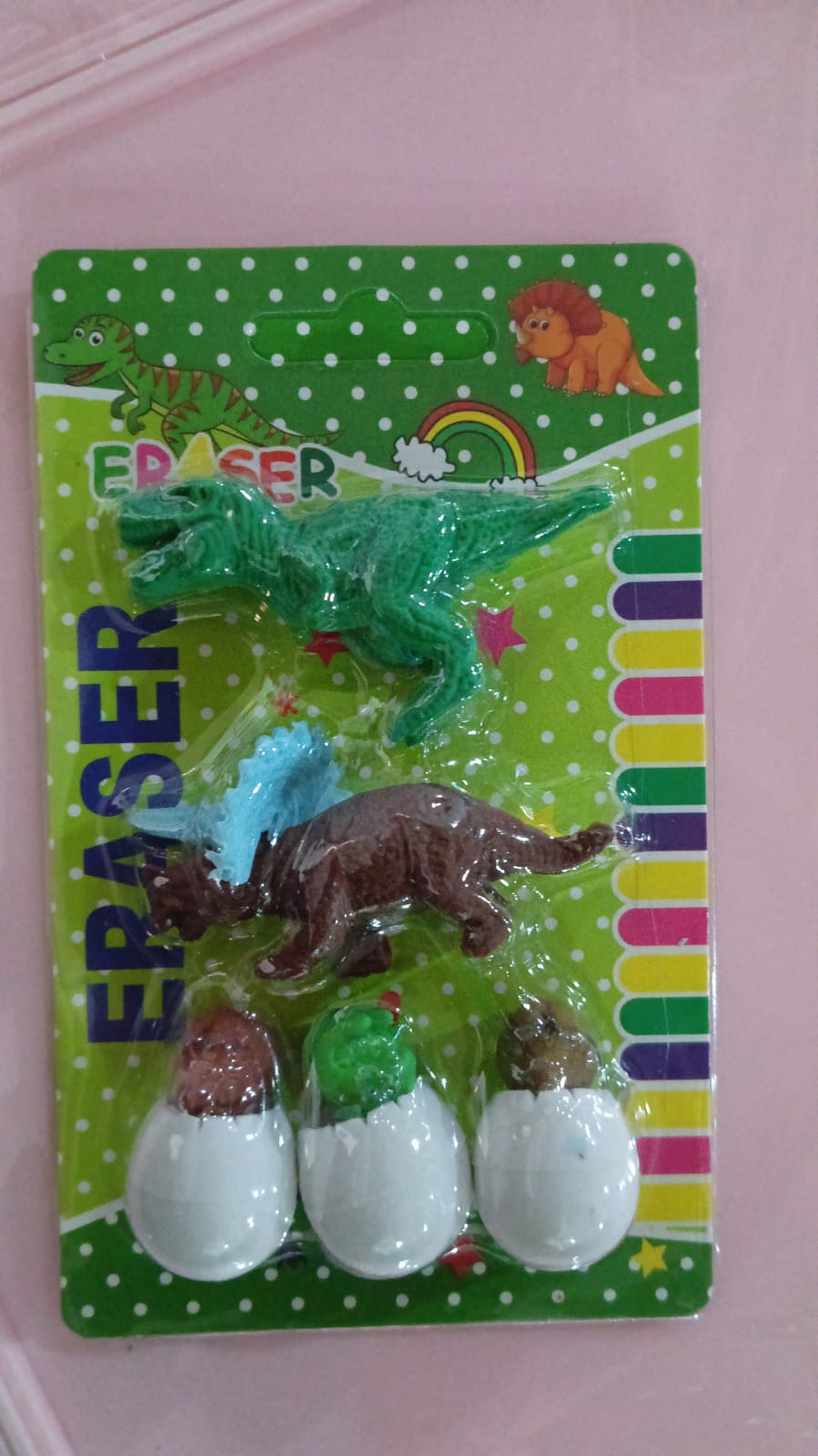 Dinosaur & Egg Shaped 3D Puzzle Erasers – Fun Mini Erasers for Kids (5 Pcs Set) signaturekarts
