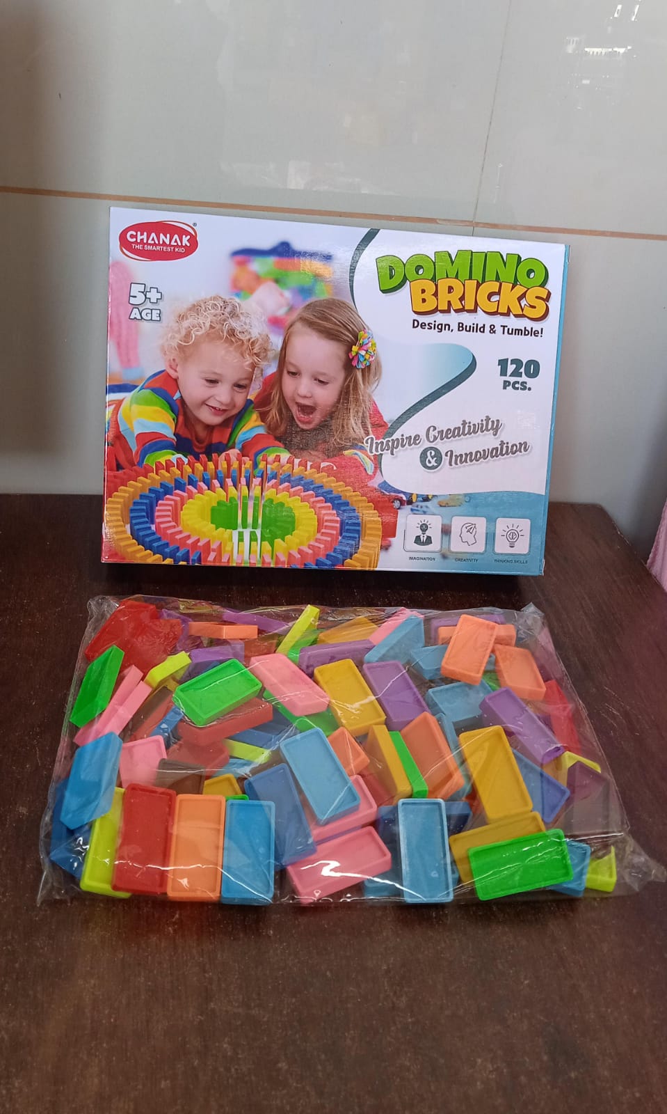 Kids 120 Domino Blocks Dominoes (120 Pcs Set) Signaturekarts