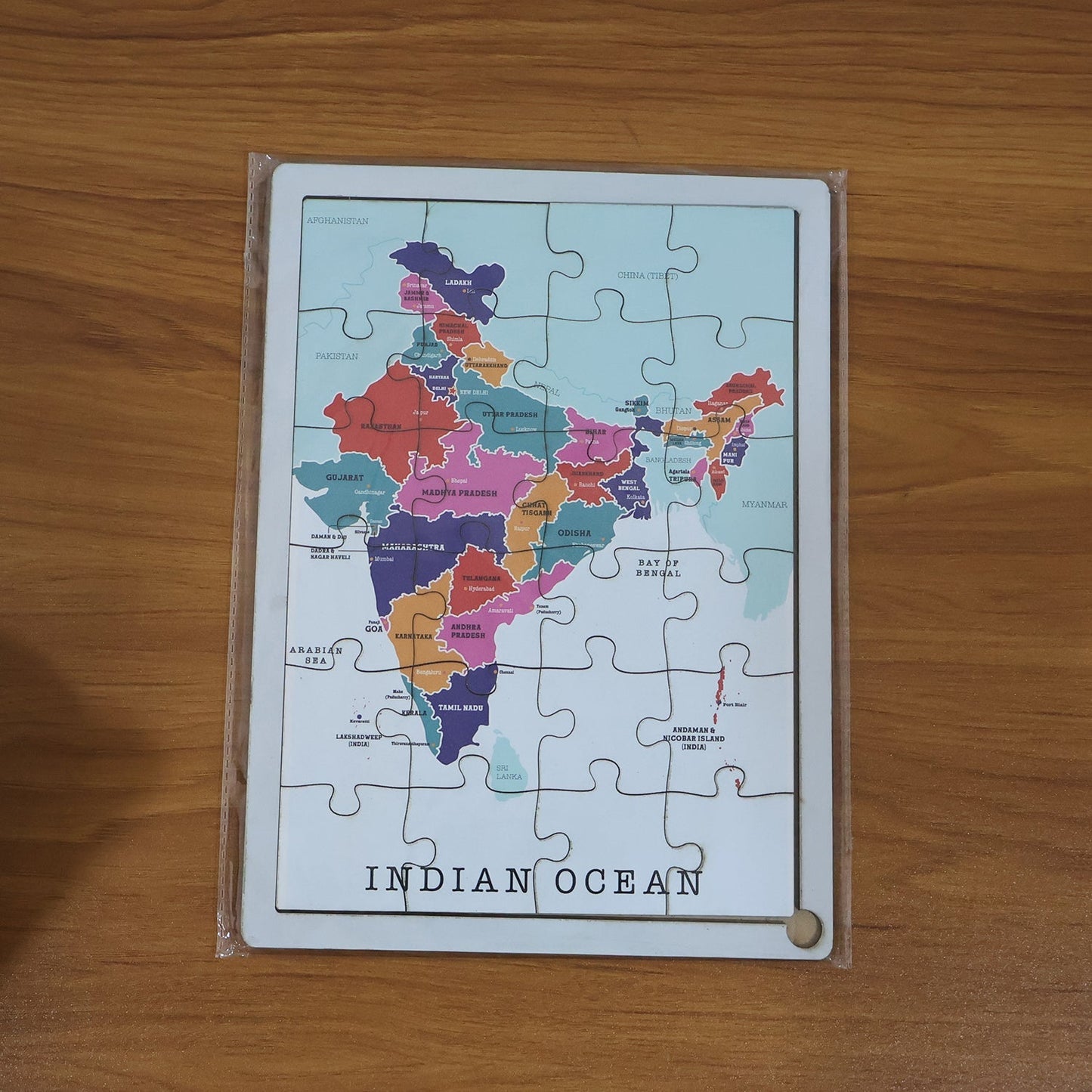 Wooden India Map Puzzle - (1 Set) signaturekarts
