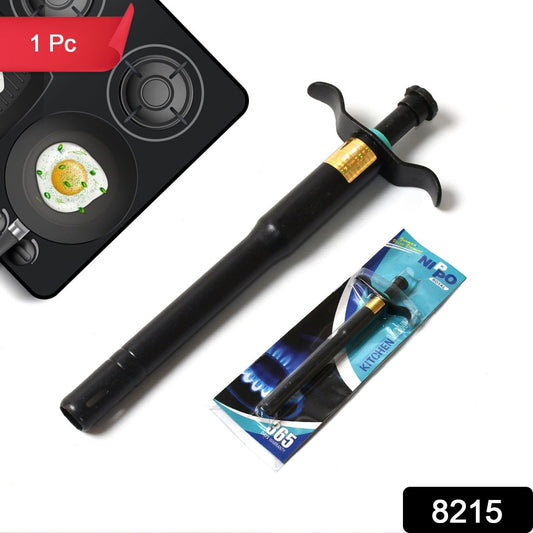 Stainless Steel Black Gas Lighter for Gas Stove, Long Lasting (1 Pc) signaturekarts