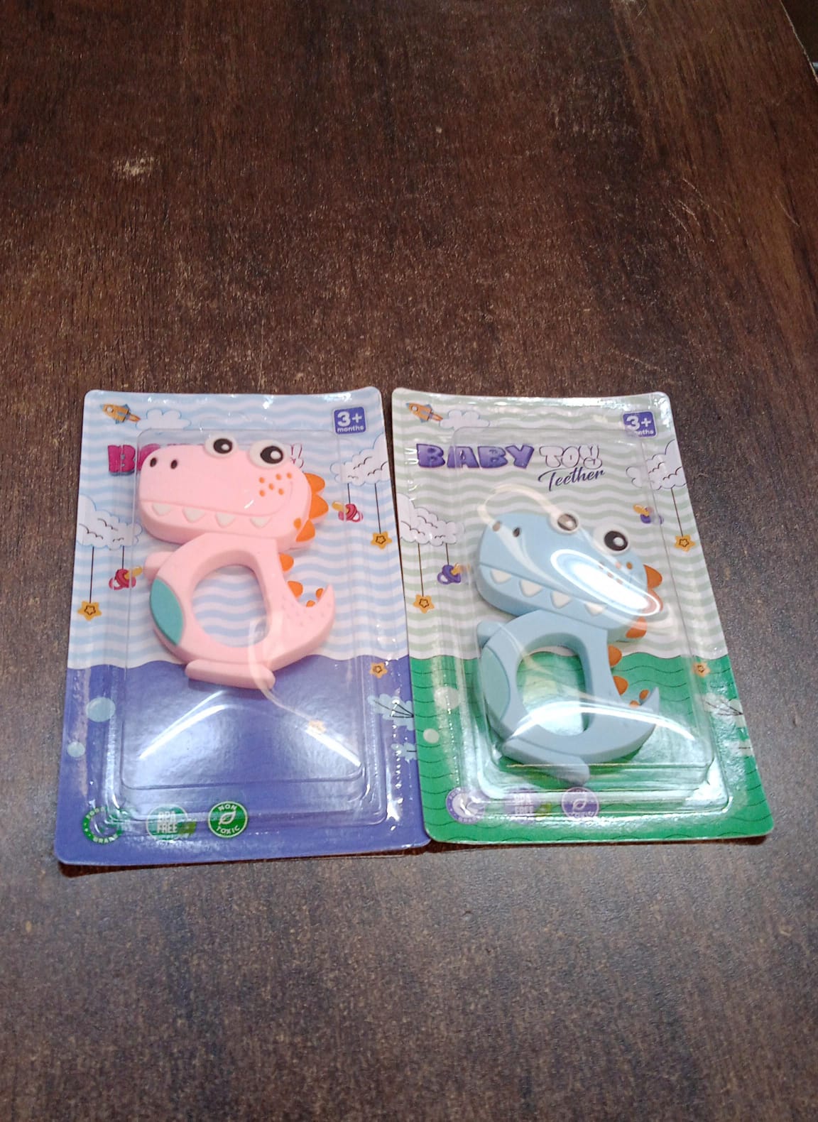 Silicone Dinosaur Teether for Baby (1 Pc / Mix Design & Color) Signaturekarts