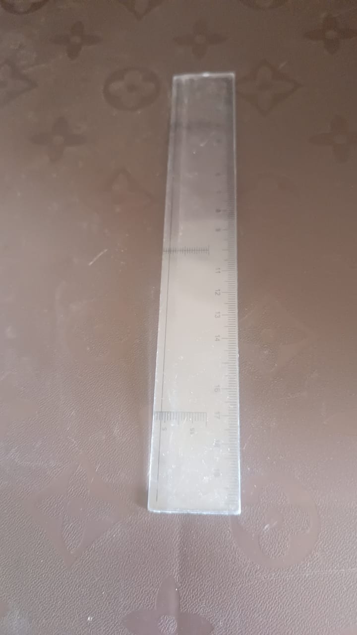 20 cm Transparent Plastic Ruler (1 Pc) Signature kart