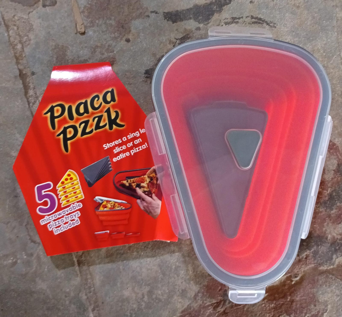 Reusable Expandable Pizza Storage Container with 5 Microwavable Trays Signaturekarts