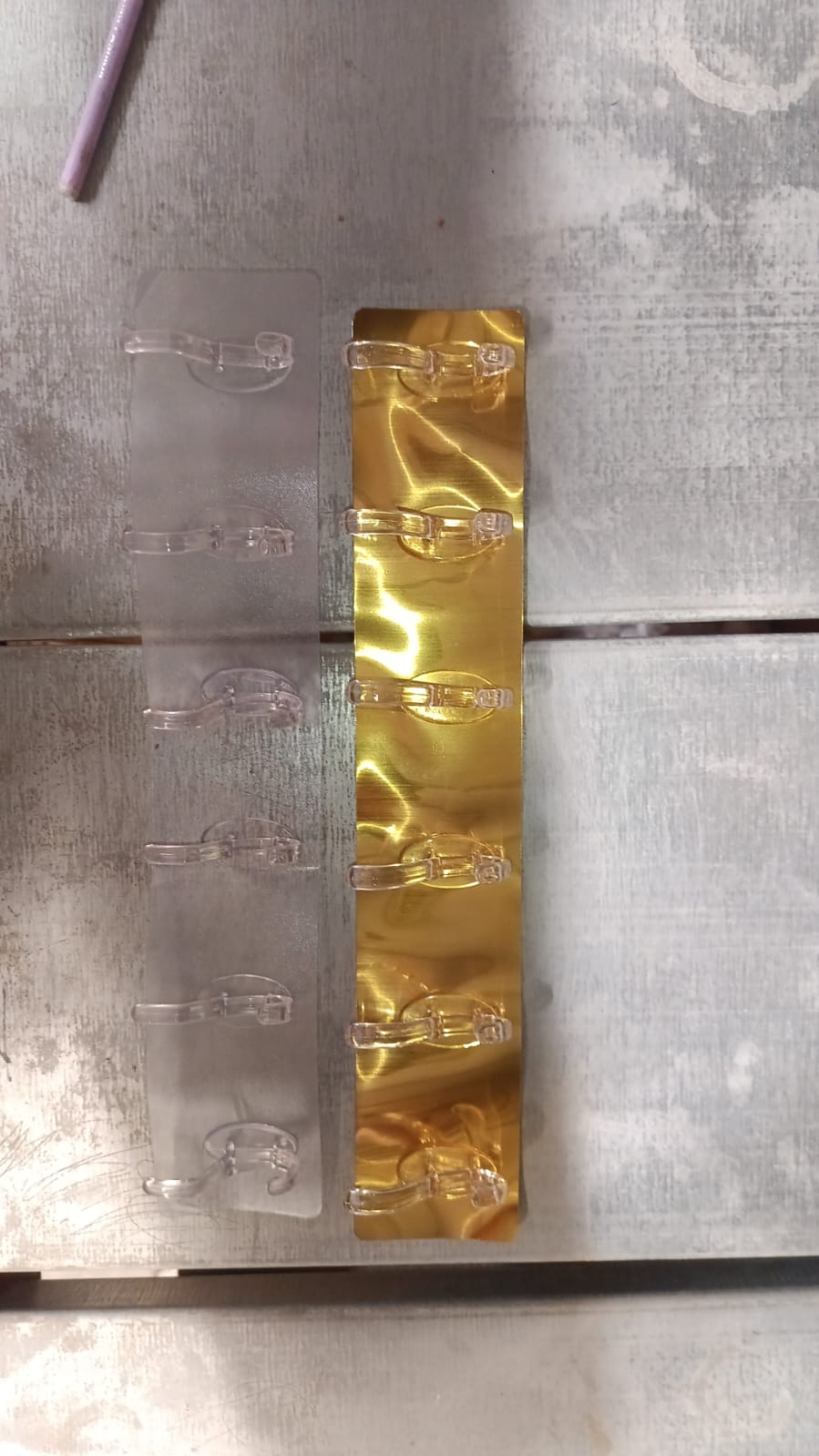 Adhesive Golden & Transparent Heavy Duty Wall Hook Signaturekarts