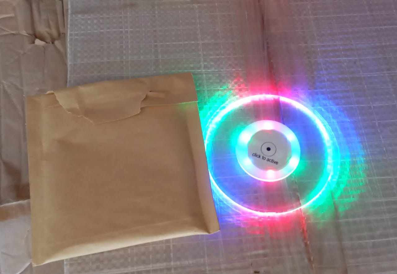 Colorful LED Cocktail Coaster, Round Ultra-Thin LED Drink Coaster (1 Pc) signaturekarts