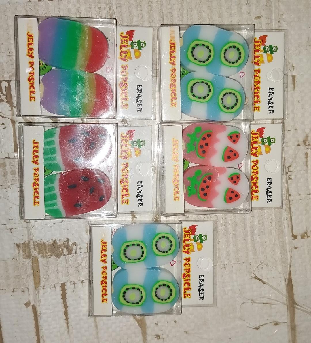 Jelly Popsicle Erasers – Cute & Fancy Mini Erasers for Kids (2 Pc Set, Mix Design) signaturekarts