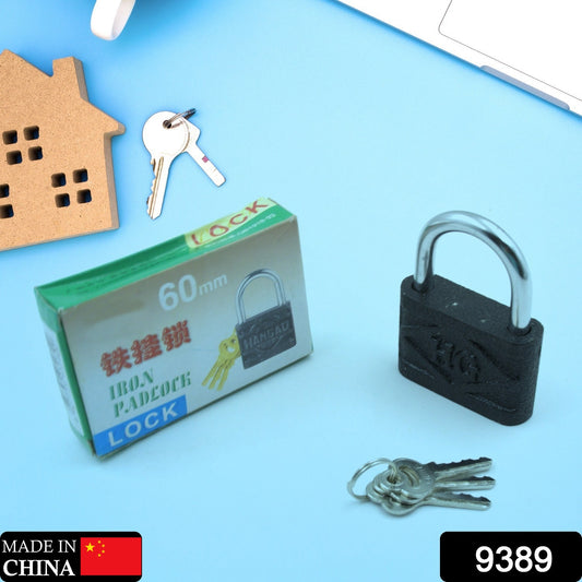 Iron Padlock with Brass Core for Home & Outdoor Security (60mm) signaturekarts